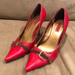 Vintage Red Leather Michael Antonio Heels